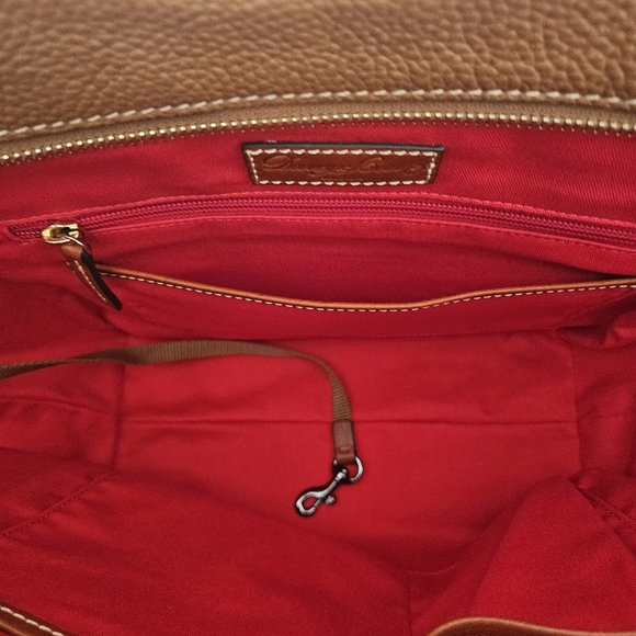 Dooney & Bourke Pebble Leather Maddie Shoulder Bag with Tassel Caramel - Picture 8 of 10